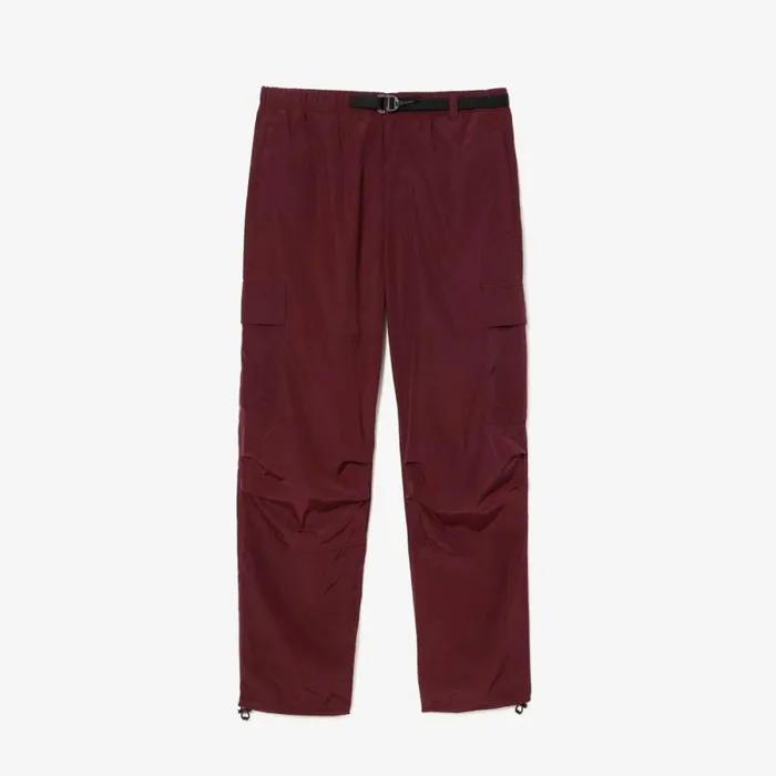 Sweatpants and Trousers Men Lacoste Men039s Waterproof Cargo Pants Bordeaux Yup