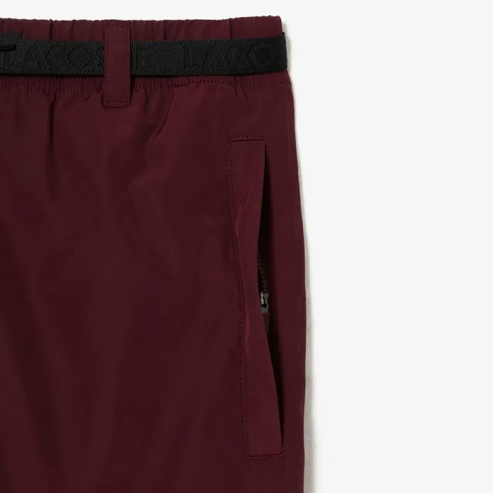 Sweatpants and Trousers Men Lacoste Men039s Waterproof Cargo Pants Bordeaux Yup