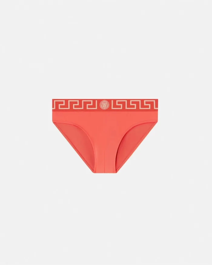 Swimwear Men Versace Greca Border Swim Briefs Red