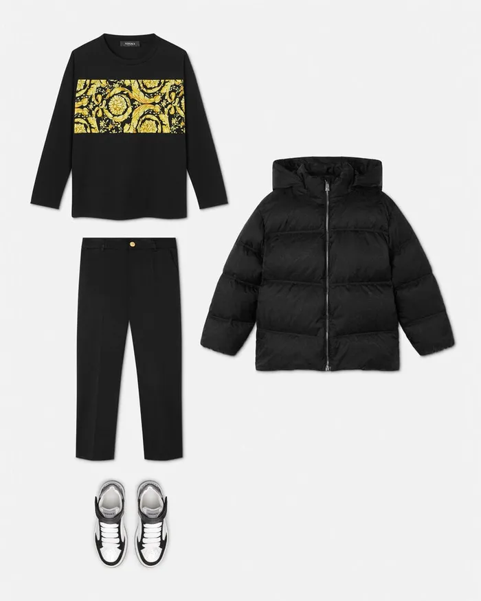 Tshirts and Polos Kids Versace Barocco TShirt Black