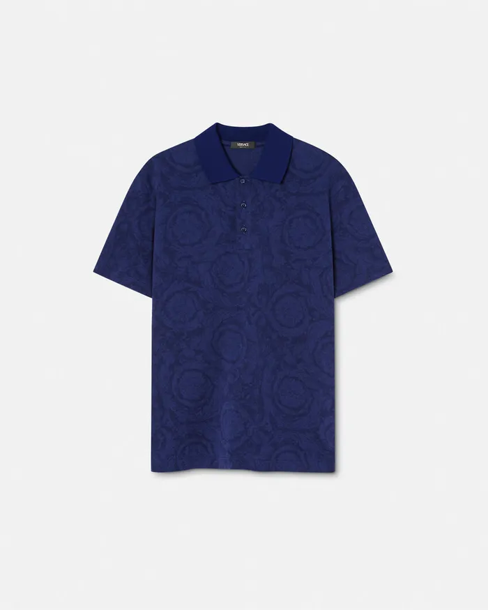 TShirts and Polos Men Versace Barocco Polo Shirt Blue