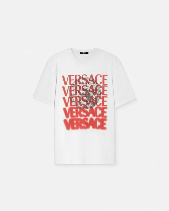 TShirts and Polos Men Versace Medusa Medallion TShirt Whiteprint
