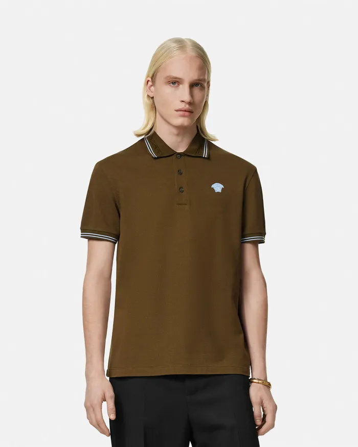 TShirts and Polos Men Versace Medusa Polo Shirt Green