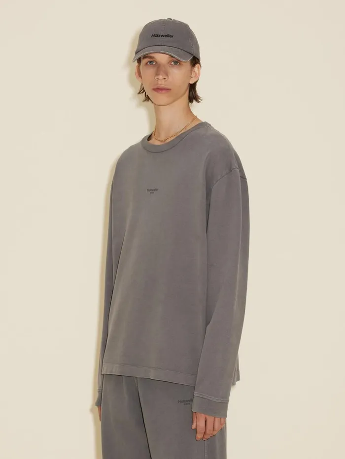 Tshirts and Sweats Men Holzweiler Bloom Oslo Crew Grey