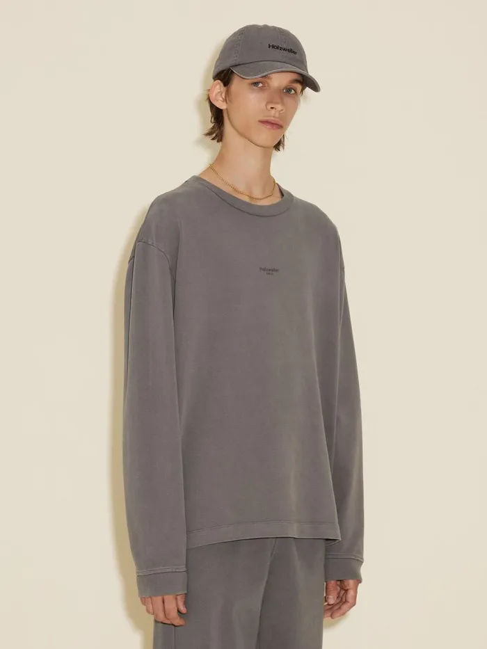 Tshirts and Sweats Men Holzweiler Bloom Oslo Crew Grey