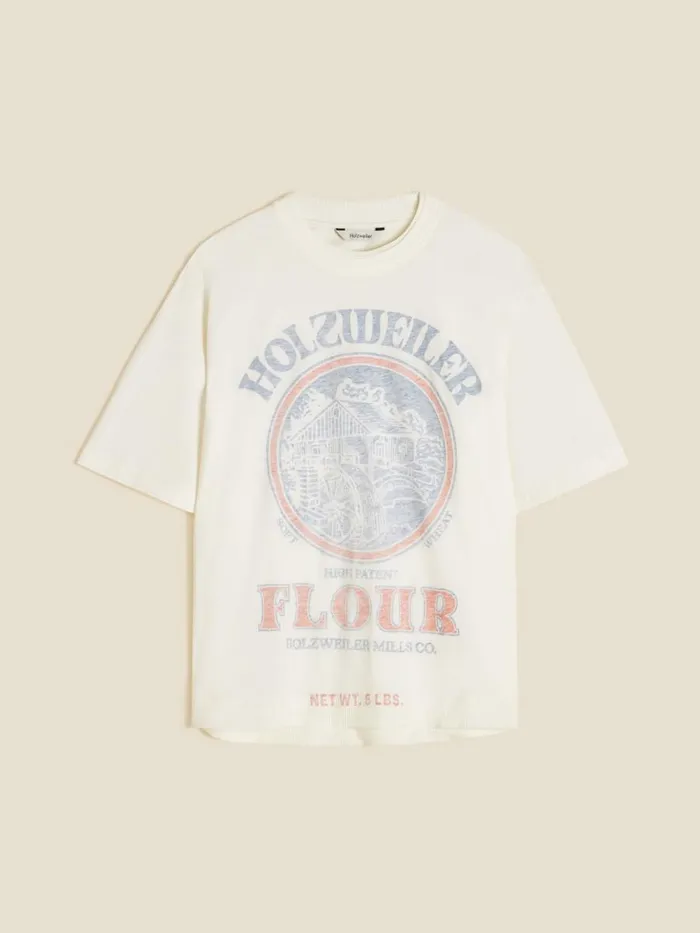 Tshirts and Sweats Men Holzweiler Life Heritage Tee Ecru