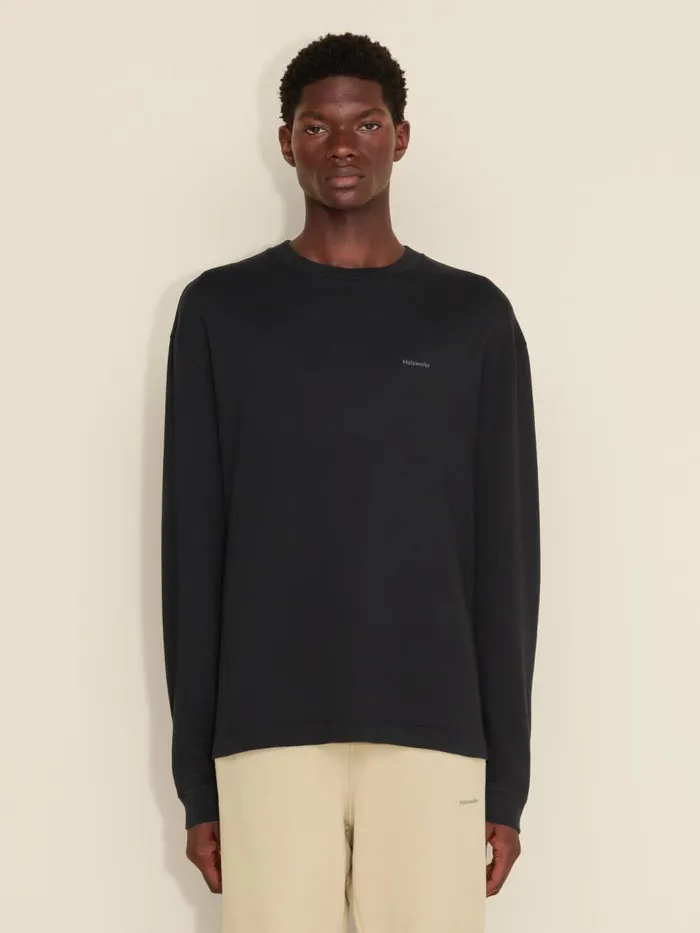 Tshirts and Sweats Men Holzweiler M Relaxed Long Sleeve Black