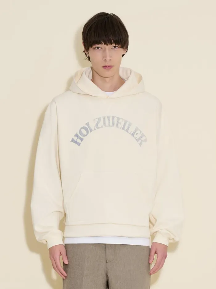 Tshirts and Sweats Men Holzweiler Tide Heritage Hoodie Ecru