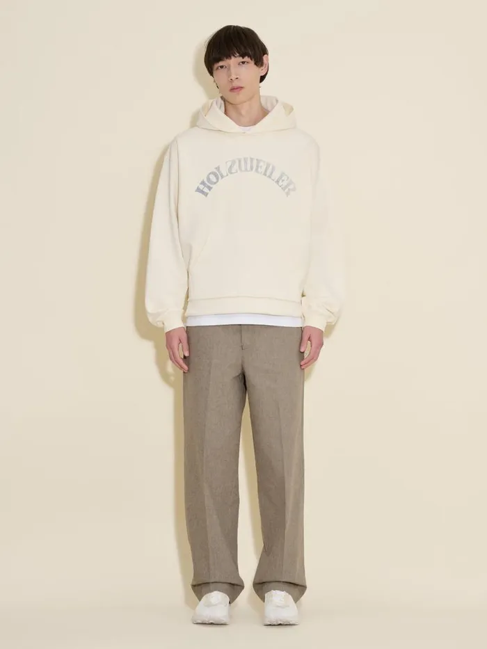 Tshirts and Sweats Men Holzweiler Tide Heritage Hoodie Ecru