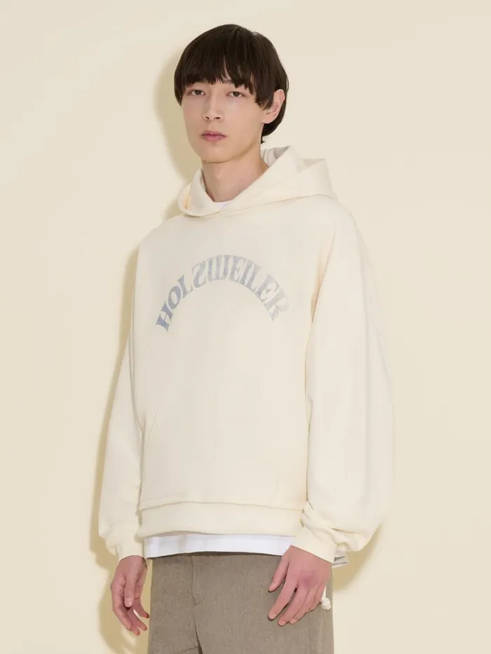 Tshirts and Sweats Men Holzweiler Tide Heritage Hoodie Ecru