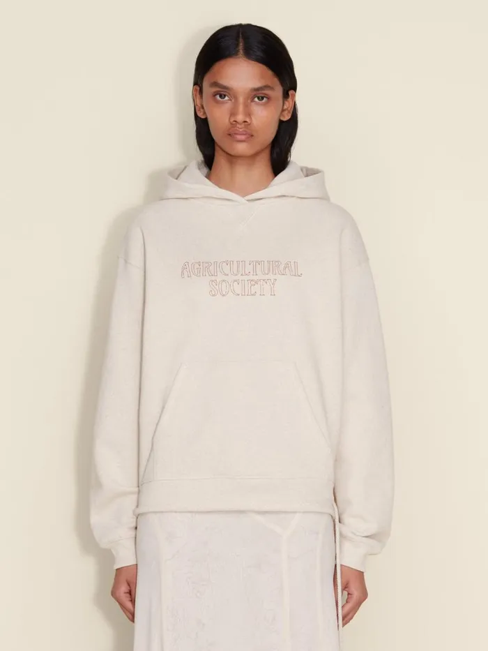 Tshirts and Sweats Women Holzweiler W Tide Society Hoodie Sand Mix