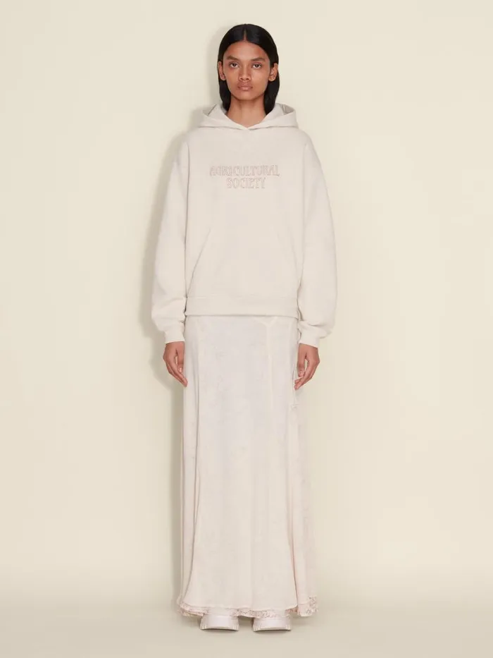 Tshirts and Sweats Women Holzweiler W Tide Society Hoodie Sand Mix