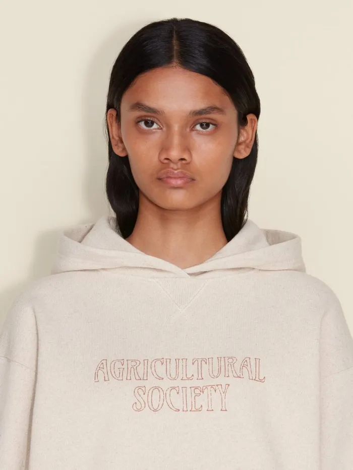 Tshirts and Sweats Women Holzweiler W Tide Society Hoodie Sand Mix