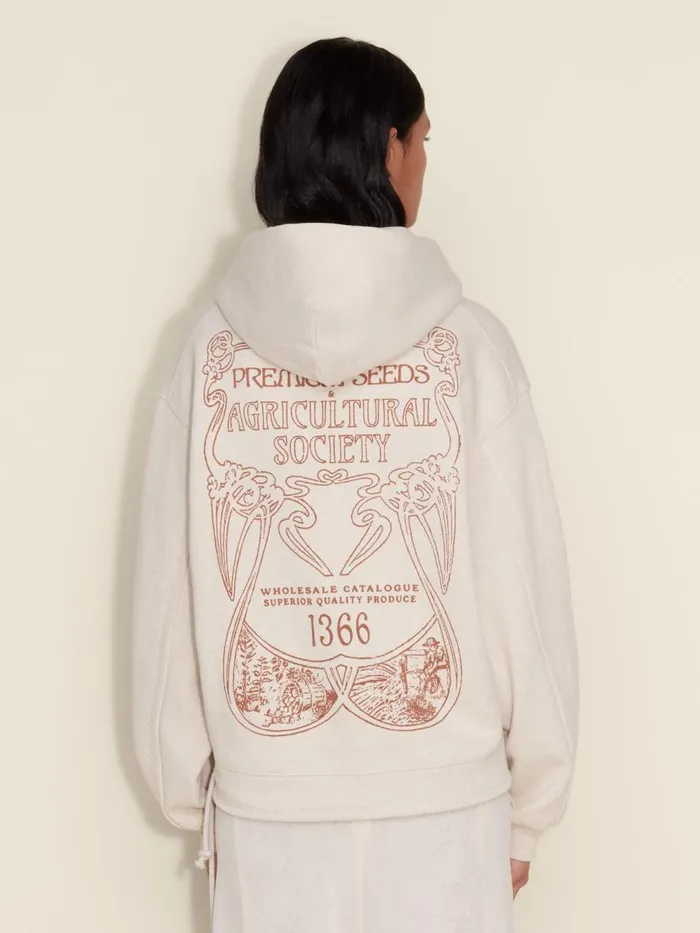 Tshirts and Sweats Women Holzweiler W Tide Society Hoodie Sand Mix