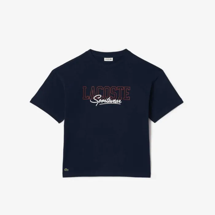TShirts and Tops Kids Lacoste Kids039 Relaxed Fit Printed Cotton TShirt Navy Blue 166 TShirts and Tops Kids Lacoste Kids039 Relaxed Fit Printed Cotton TShirt Navy Blue 166