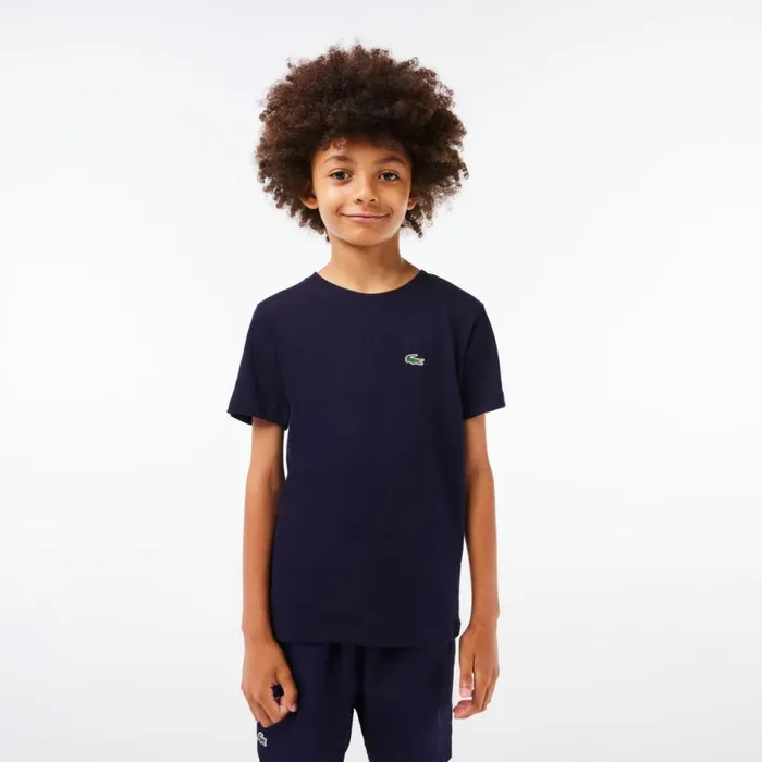 TShirts and Tops Kids Lacoste Kids039 SPORT Breathable Cotton Blend TShirt Navy Blue 166