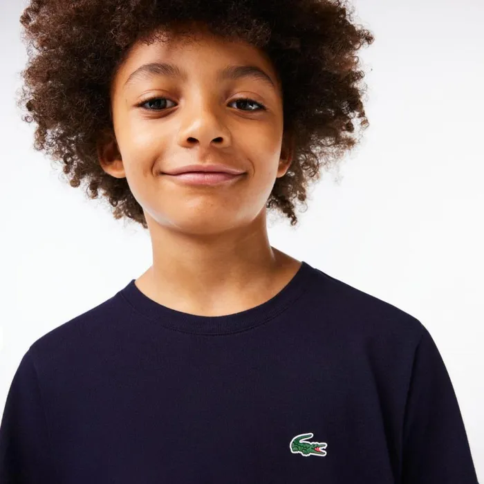 TShirts and Tops Kids Lacoste Kids039 SPORT Breathable Cotton Blend TShirt Navy Blue 166
