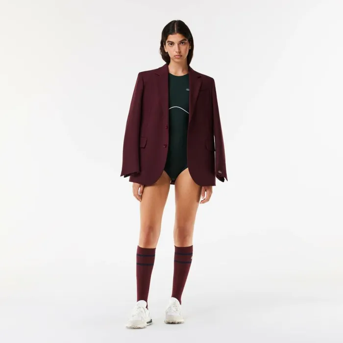 TShirts and Tops Women Lacoste Lacoste X EleVen By Venus Long Sleeve Bodysuit Dark Green Hce