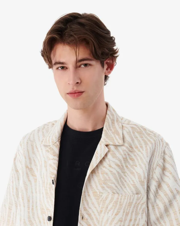Tshirts Men IRO NAHEL ZEBRAPATTERNED SHIRT