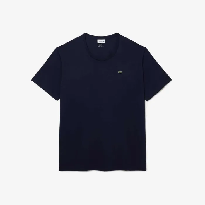 TShirts Men Lacoste Men039s Big Fit Crew Neck Cotton Jersey TShirt Navy Blue 166