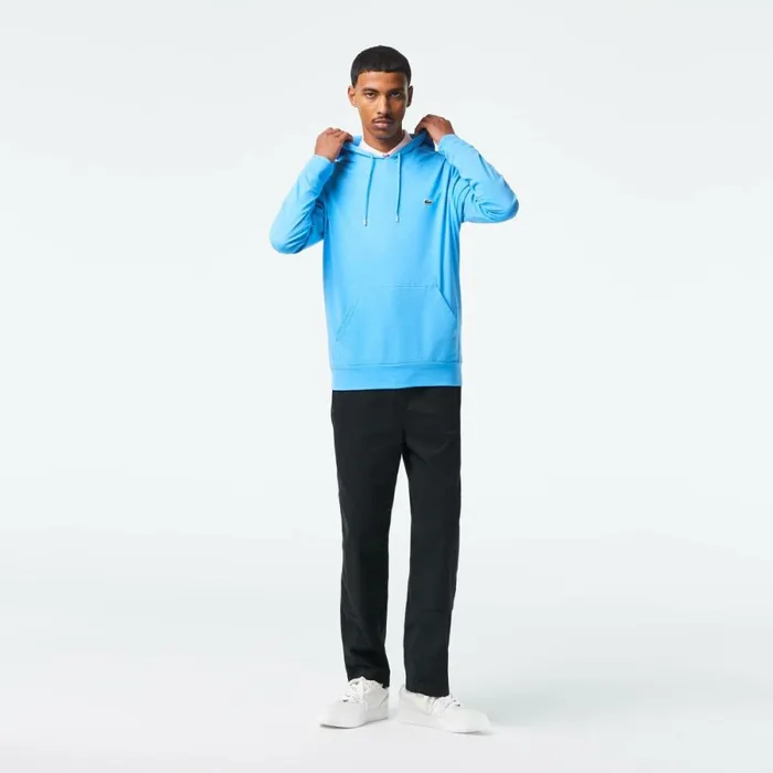 TShirts Men Lacoste Men039s Cotton Jersey Hooded TShirt Blue 4xa