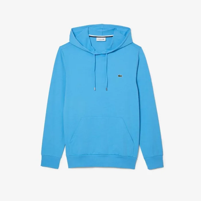 TShirts Men Lacoste Men039s Cotton Jersey Hooded TShirt Blue 4xa