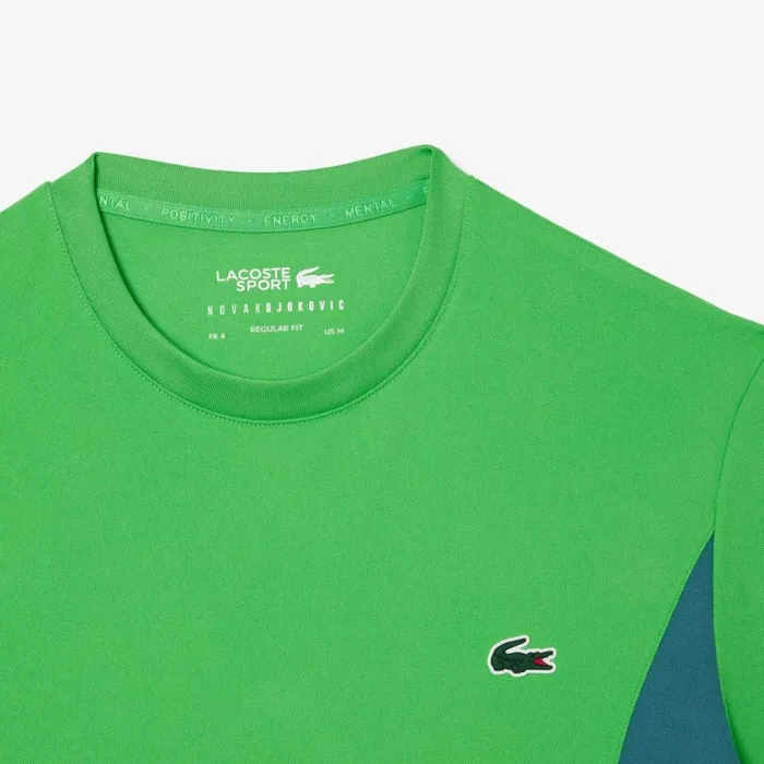 TShirts Men Lacoste Men039s Lacoste Tennis X Novak Djokovic TShirt Sorrel Green Ixu