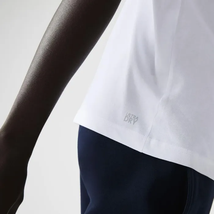 TShirts Men Lacoste Men039s Sport Breathable TShirt White 001
