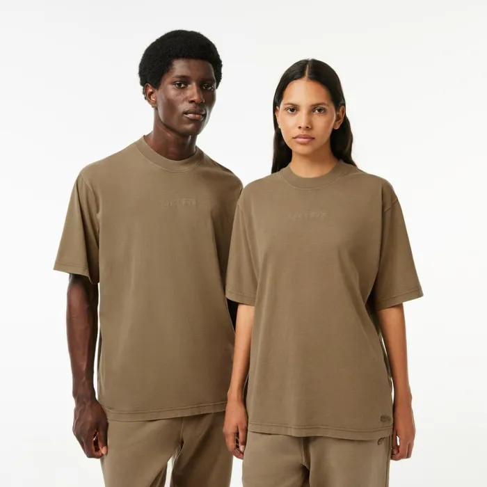 TShirts MenWomen Lacoste Unisex Loose Fit Cotton Jersey TShirt Khaki Green S3i TShirts MenWomen Lacoste Unisex Loose Fit Cotton Jersey TShirt Khaki Green S3i