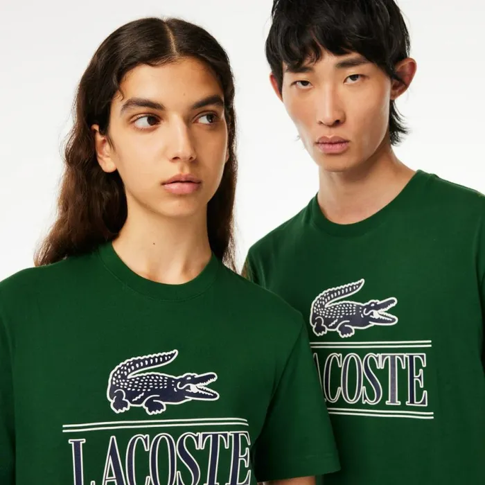 TShirts MenWomen Lacoste Unisex Regular Fit Heavy Cotton Jersey TShirt Pine Green 132