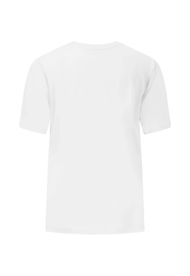 Tshirts Women FYNCHHATTON Image Is Missing Uniformed Tshirt With A Round Neckline Milkfresh Roseblack