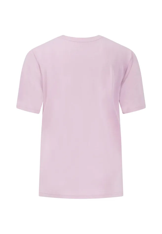 Tshirts Women FYNCHHATTON Image Is Missing Uniformed Tshirt With A Round Neckline Milkfresh Roseblack