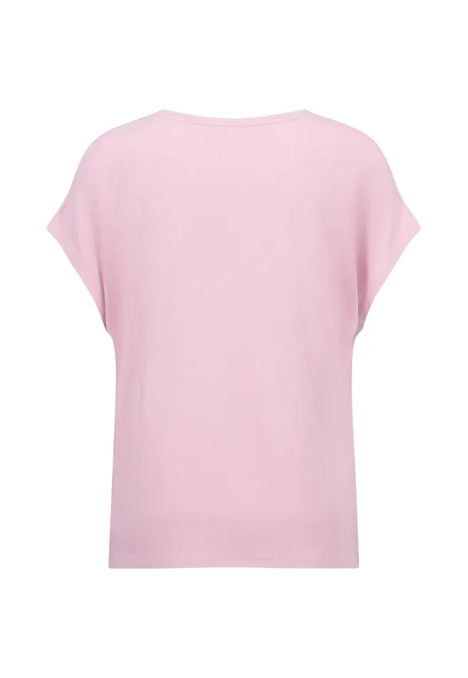 Tshirts Women FYNCHHATTON Shirt Made Of Viscose Mix With Cut Sleeves Dusty Rose