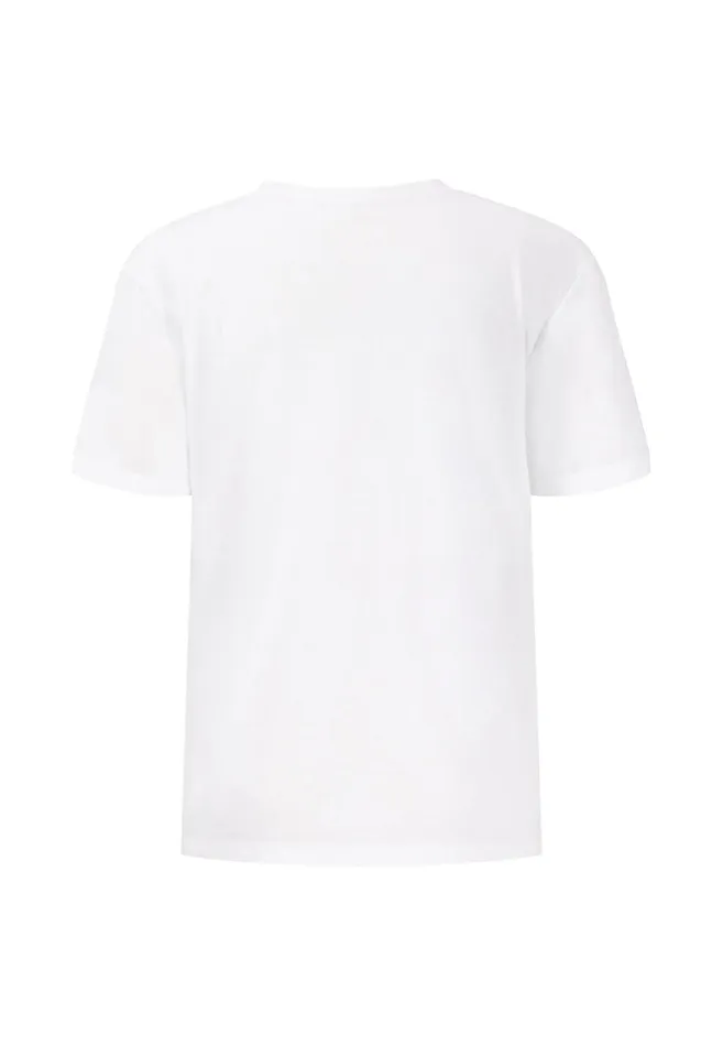 Tshirts Women FYNCHHATTON Tshirt Made Of Modal Cotton Mix And Floral Print White