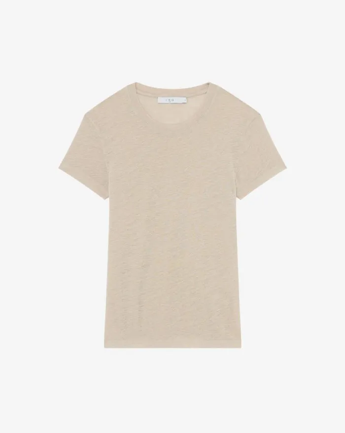 Tshirts Women IRO THIRD ROUNDNECK LINEN TSHIRT