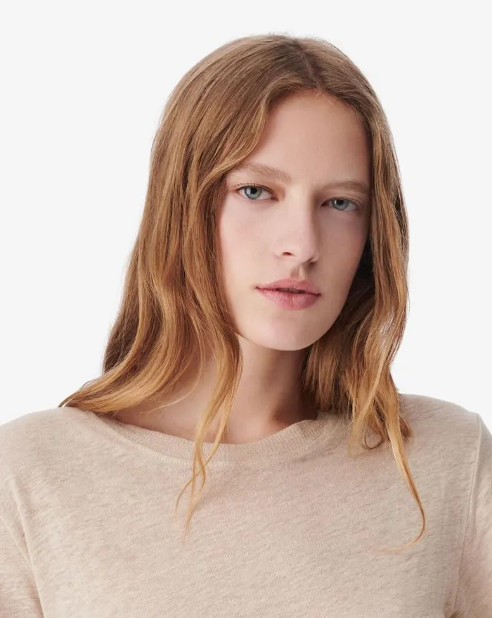 Tshirts Women IRO THIRD ROUNDNECK LINEN TSHIRT