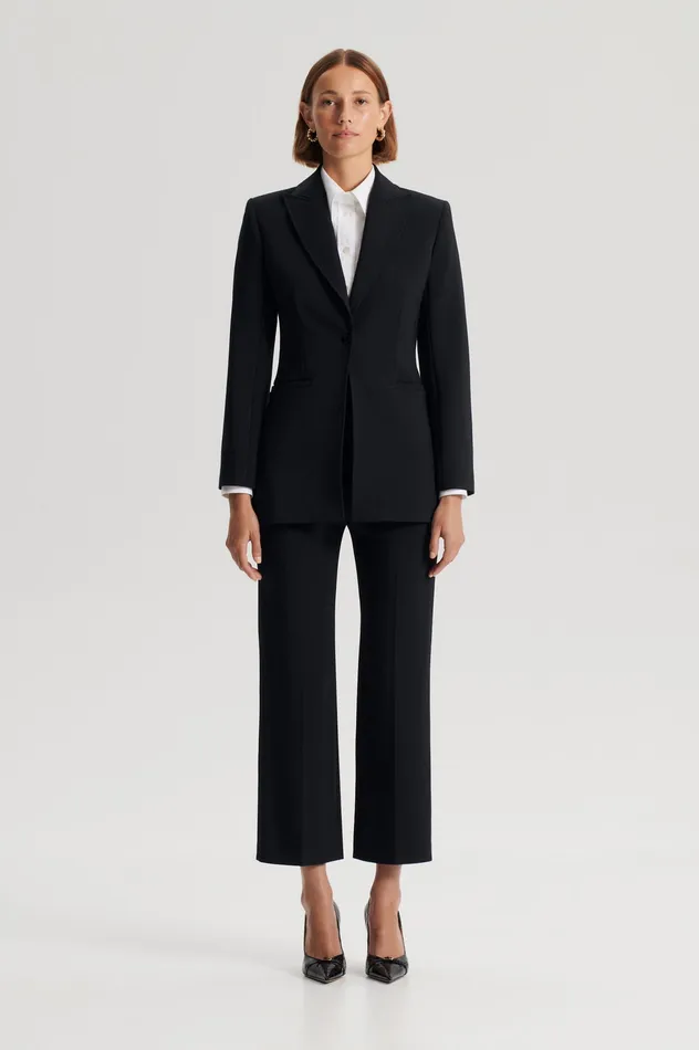 TAILORED CROP HIGH WAIST TROUSER BLACK Trousers Scanlan Theodore Women