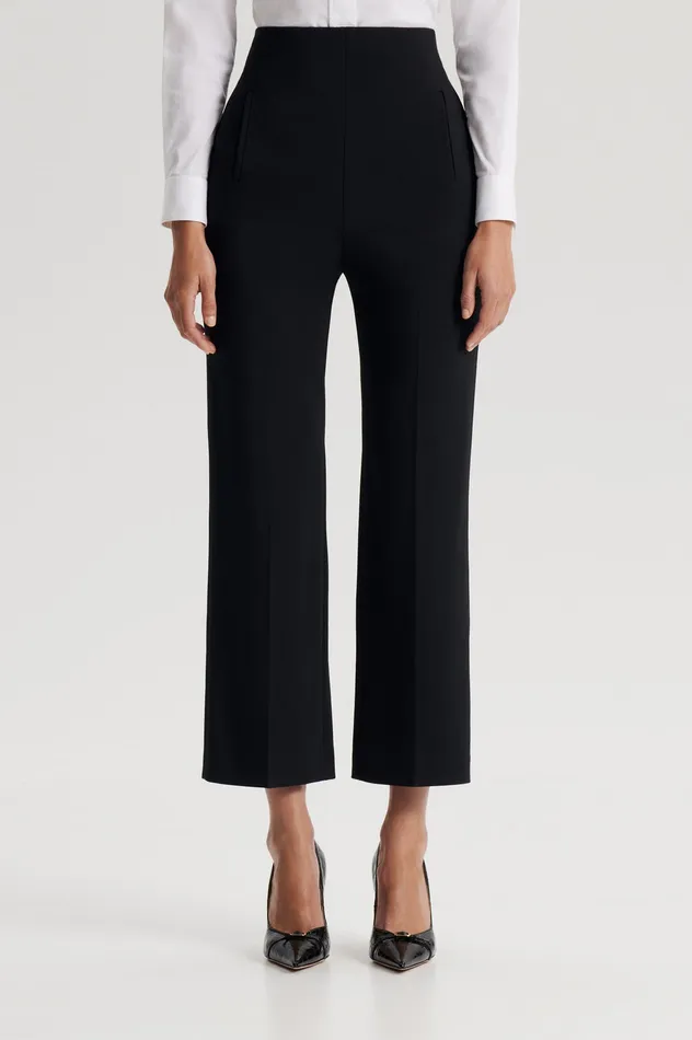 TAILORED CROP HIGH WAIST TROUSER BLACK Trousers Scanlan Theodore Women