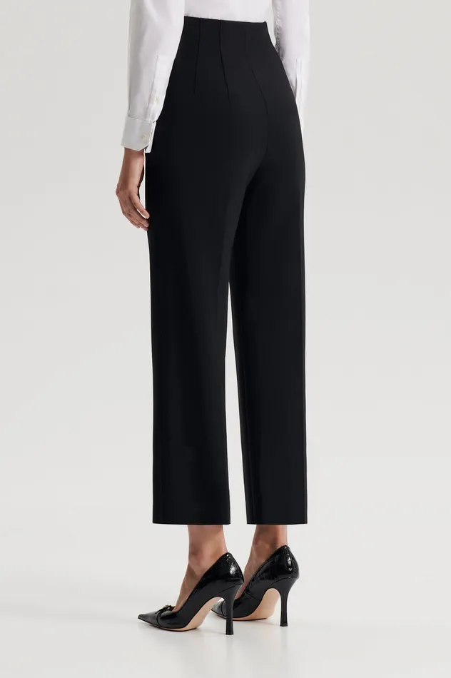 TAILORED CROP HIGH WAIST TROUSER BLACK Trousers Scanlan Theodore Women