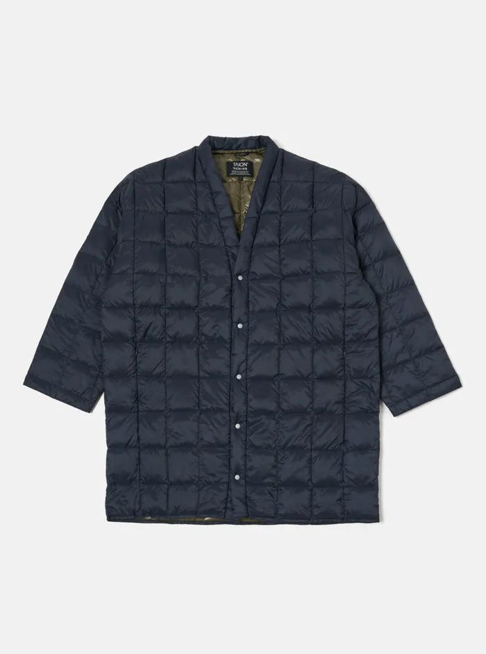 Taion Hanten Down Cardigan In Dark Navy Nylon Men Universal Works Coats and Outerwear Taion Hanten Down Cardigan In Dark Navy Nylon Men Universal Works Coats and Outerwear