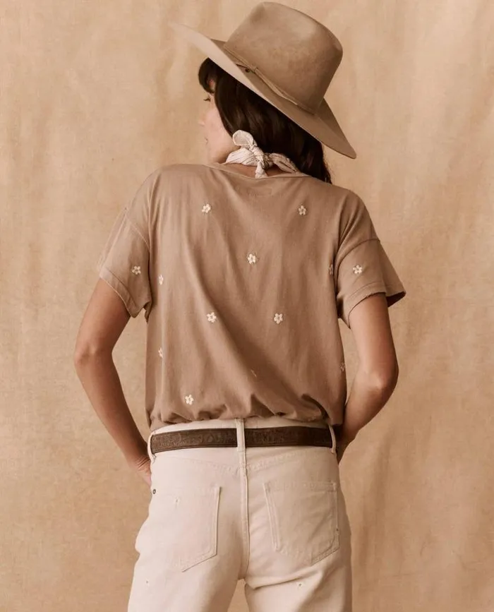 Tees and Sweats The Great The Boxy Crew Khaki