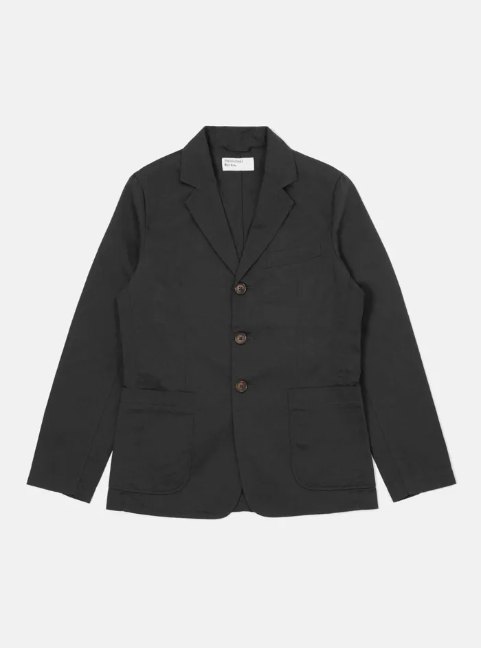 The London Jacket Black Twill Men Universal Works Cotton Twill