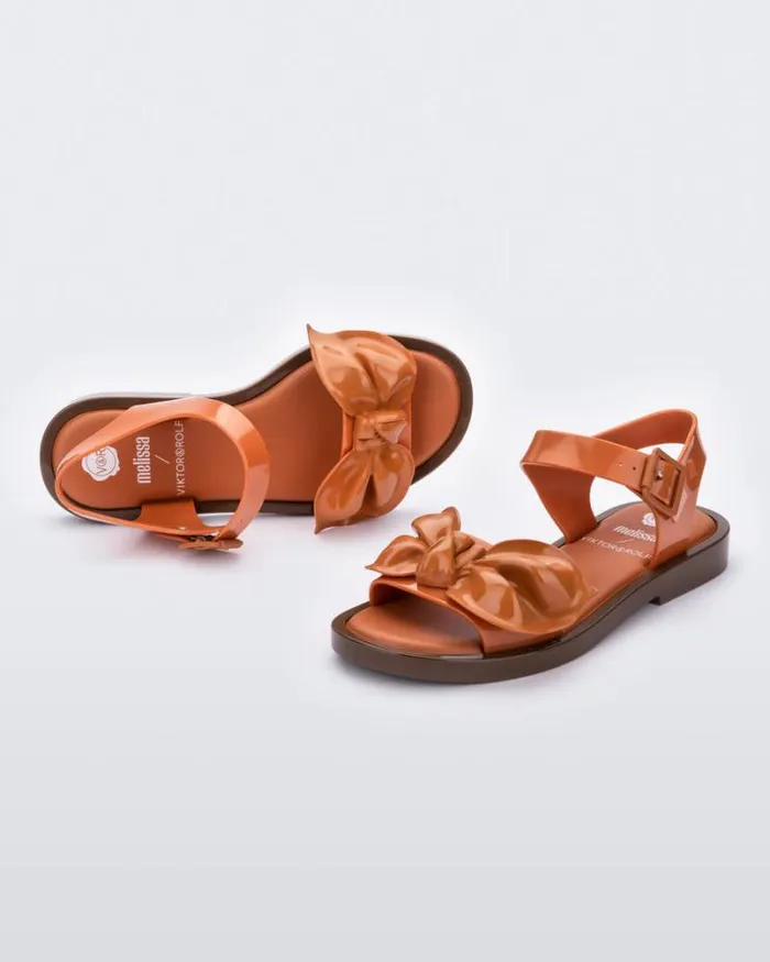Tie Mar Sandal Brownorange Women Melissa Sandals