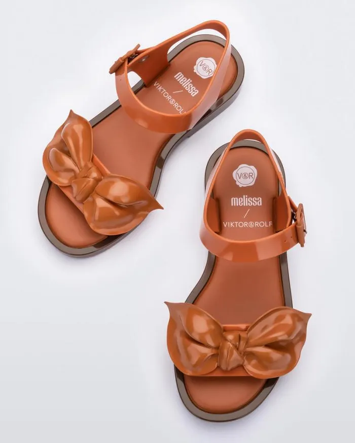 Tie Mar Sandal Brownorange Women Melissa Sandals