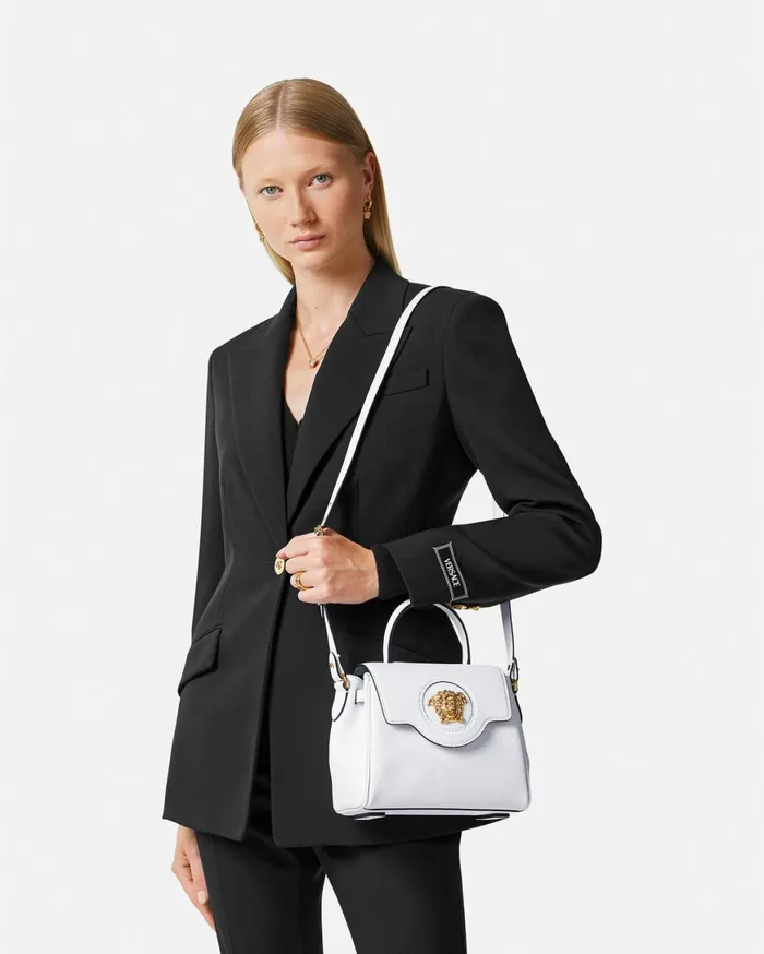 Top Handle Women Versace La Medusa Small Handbag White