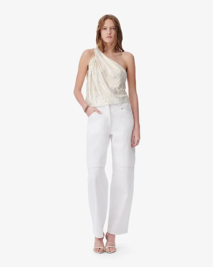 Tops and Shirts Women IRO ISAURE ASYMMETRICAL LUREX JERSEY TOP