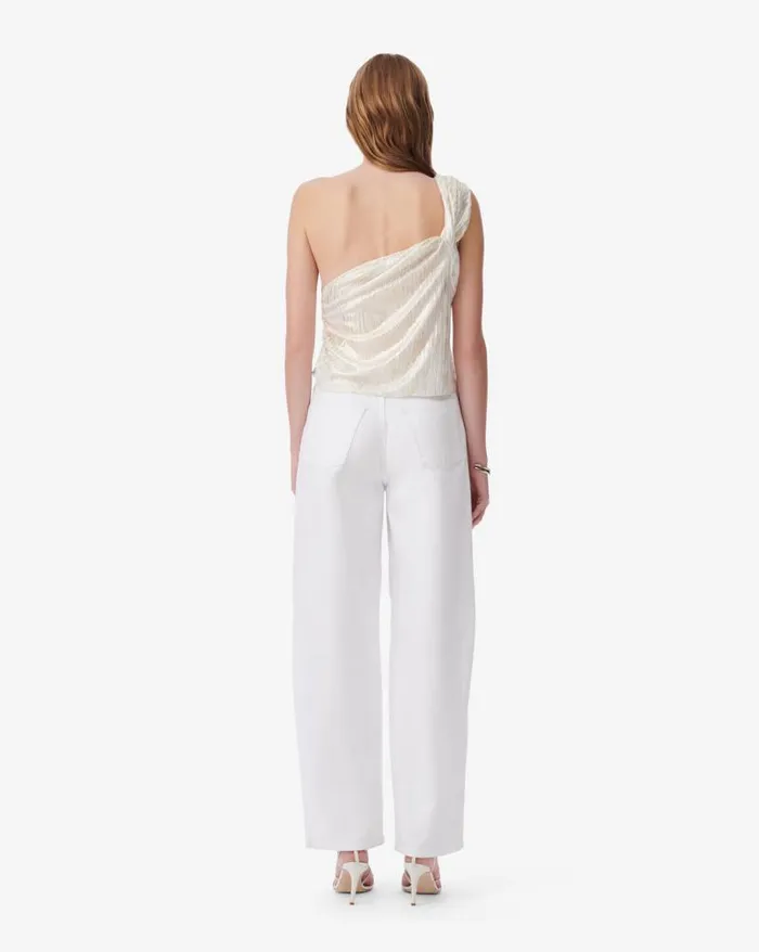 Tops and Shirts Women IRO ISAURE ASYMMETRICAL LUREX JERSEY TOP
