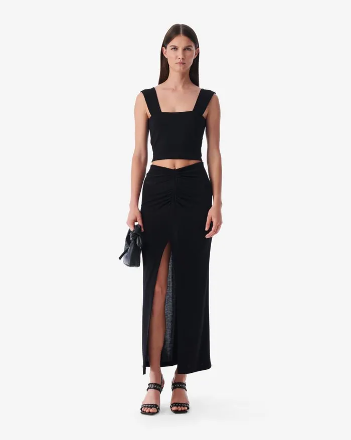 Tops and Shirts Women IRO RAE SQUARE NECK JERSEY CROP TOP