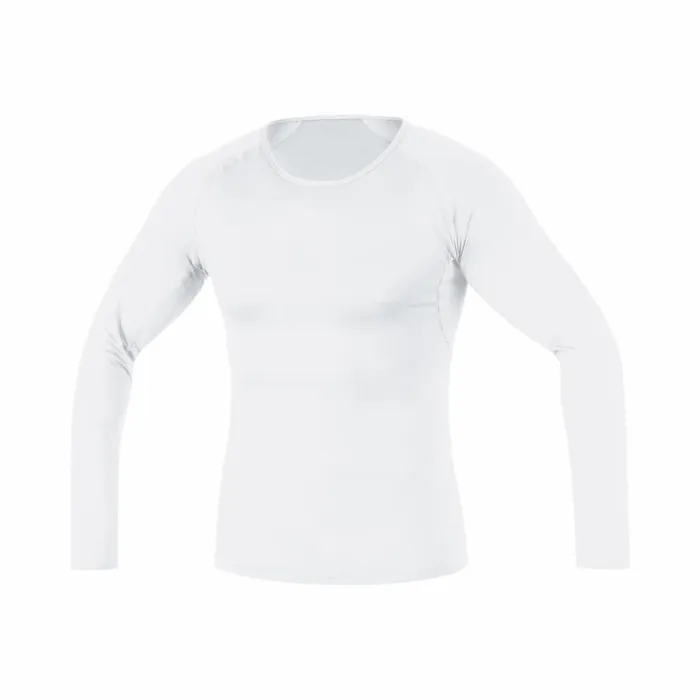 Tops Men GOREWEAR M Base Layer Long Sleeve Shirt White Tops Men GOREWEAR M Base Layer Long Sleeve Shirt White