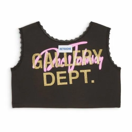 Tops WomenMen Gallery Dept RETOUCHE POP CROP WOMEN039S TANK Washed Black
